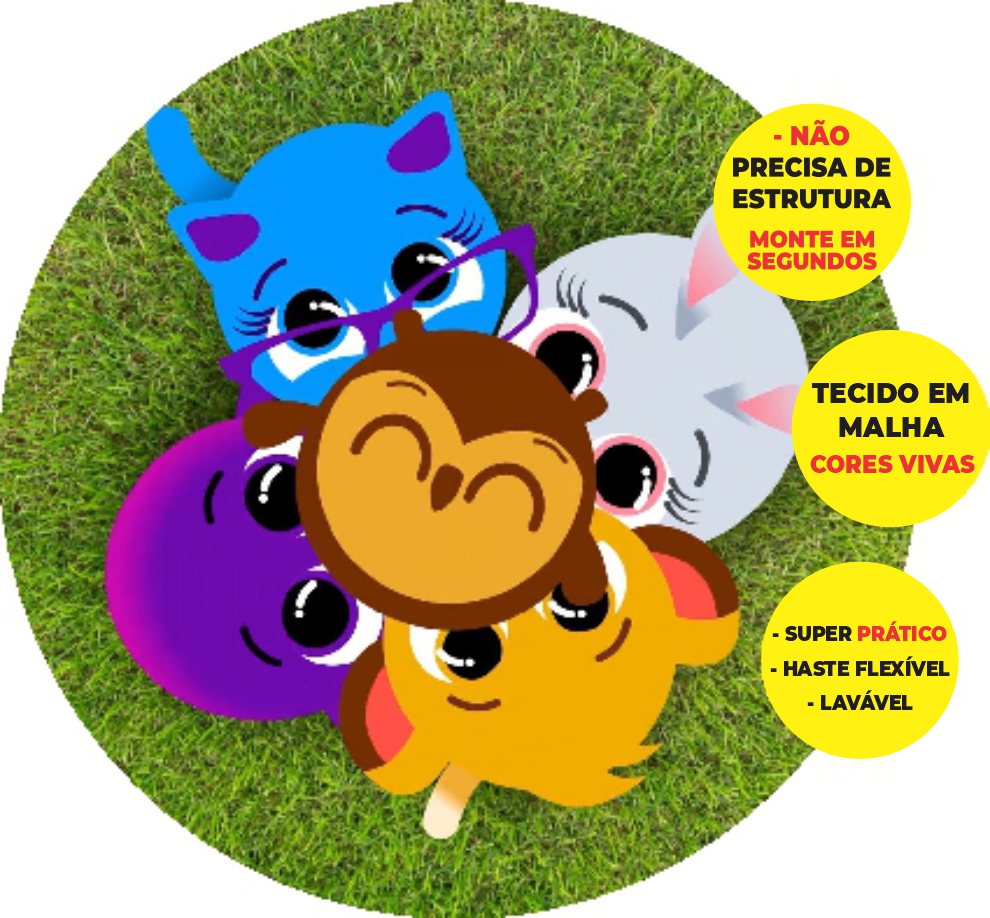 Painel Redondo 3D Bolo Fofo Abre Fácil Tecido