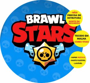 Painel Redondo 3D Brawl Stars Abre Fácil Tecido