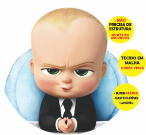 Painel Redondo 3D Poderoso Chefinho Abre Fácil Tecido