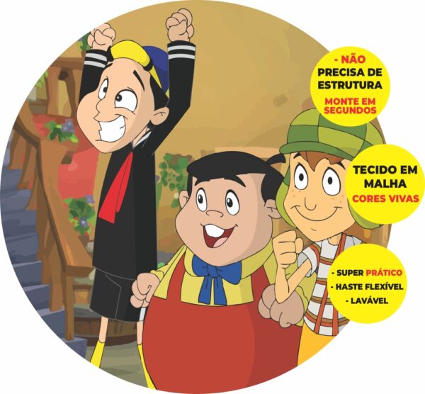 Painel Redondo 3D Chaves Abre Fácil Tecido