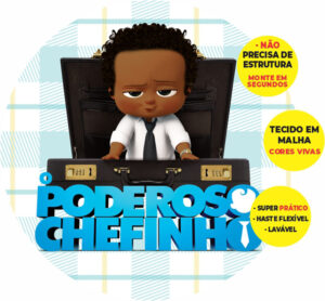Painel Redondo 3D Poderoso Chefinho Abre Fácil Tecido