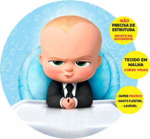 Painel Redondo 3D Poderoso Chefinho Abre Fácil Tecido