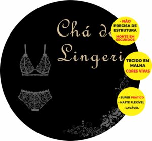 Painel Redondo 3D Chá De Lingerie Abre Fácil Tecido