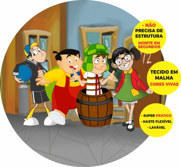 Painel Redondo 3D Chaves Abre Fácil Tecido