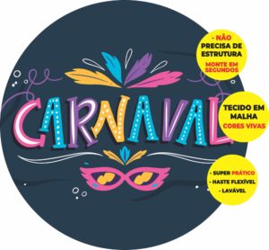 Painel Redondo 3D Canarval Abre Fácil Tecido
