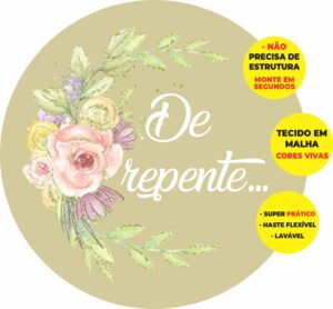 Painel Redondo 3D De Repente Abre Fácil Tecido
