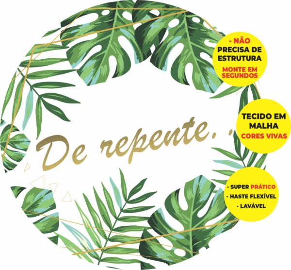 Painel Redondo 3D De Repente Abre Fácil Tecido