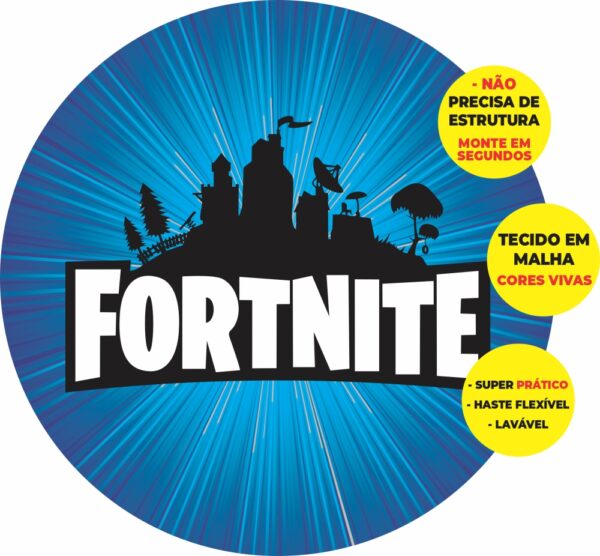 Painel Redondo 3D Fortnite Abre Fácil Tecido