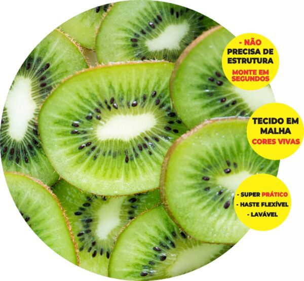 Painel Redondo 3D Frutas Abre Fácil Tecido