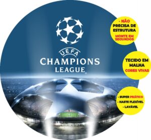 Painel Redondo 3D Futebol Abre Fácil Tecido