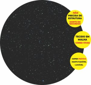 Painel Redondo 3D Galaxia Abre Fácil Tecido