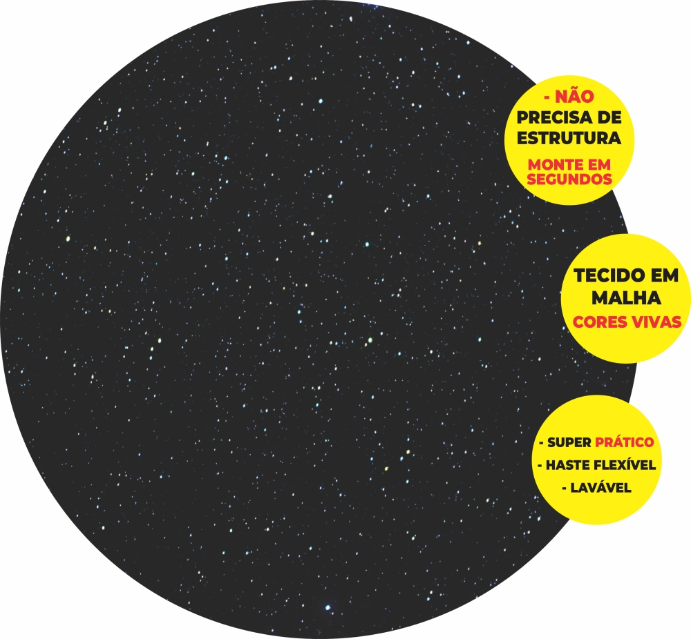Painel Redondo 3D Galaxia Abre Fácil Tecido