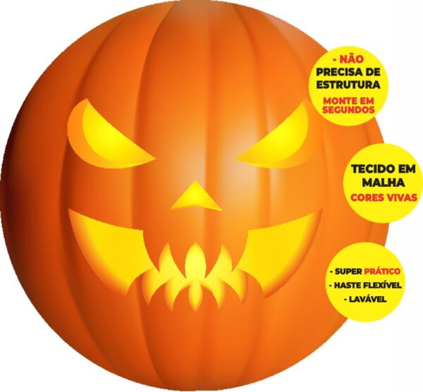 Painel Redondo 3D Halloween Abre Fácil Tecido