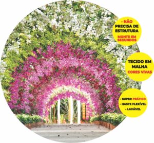 Painel Redondo 3D Jardim Abre Fácil Tecido