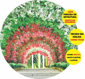 Painel Redondo 3D Jardim Abre Fácil Tecido