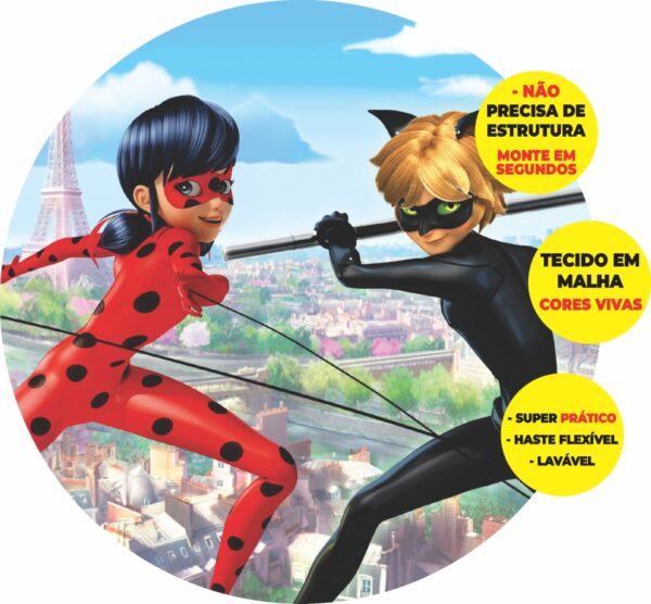 Painel Redondo 3D Lady Bud Abre Fácil Tecido