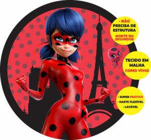 Painel Redondo 3D Lady Bud Abre Fácil Tecido