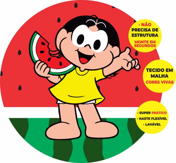 Painel Redondo 3D Magali Abre Fácil Tecido