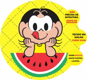 Painel Redondo 3D Magali Abre Fácil Tecido