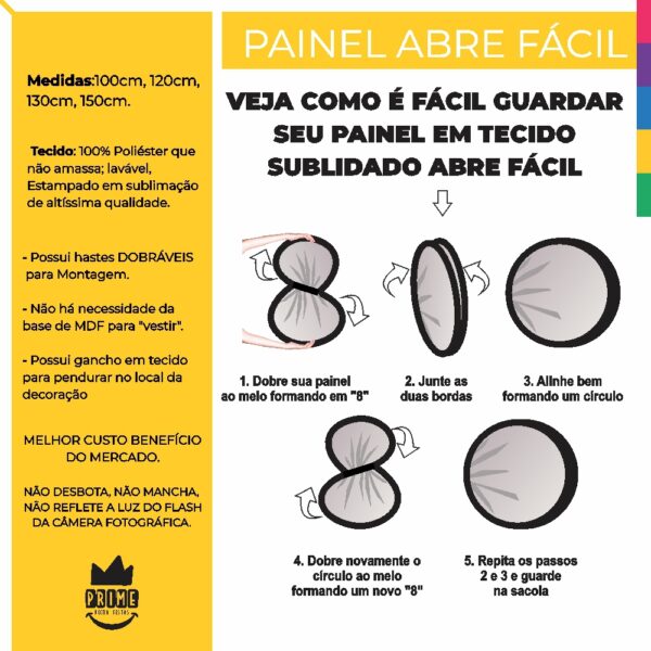 Painel Redondo 3D Roblox Abre Fácil Tecido - Image 3