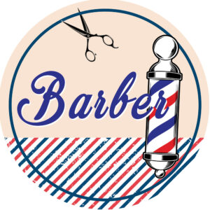 Painel Redondo 3D Barbearia Tecido Sublimado