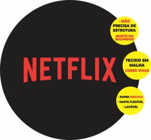 Painel Redondo 3D Netflix Abre Fácil Tecido