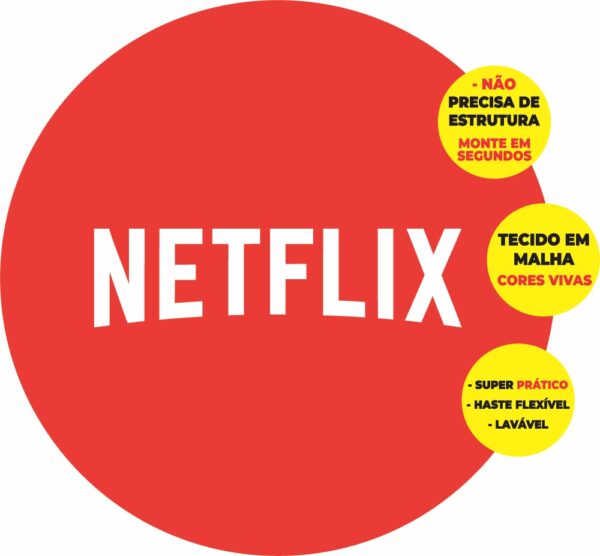Painel Redondo 3D Netflix Abre Fácil Tecido