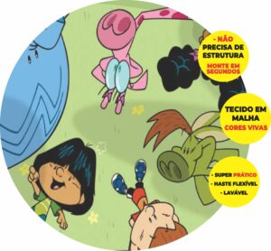 Painel Redondo 3D O Meu Amigaozão Abre Fácil Tecido