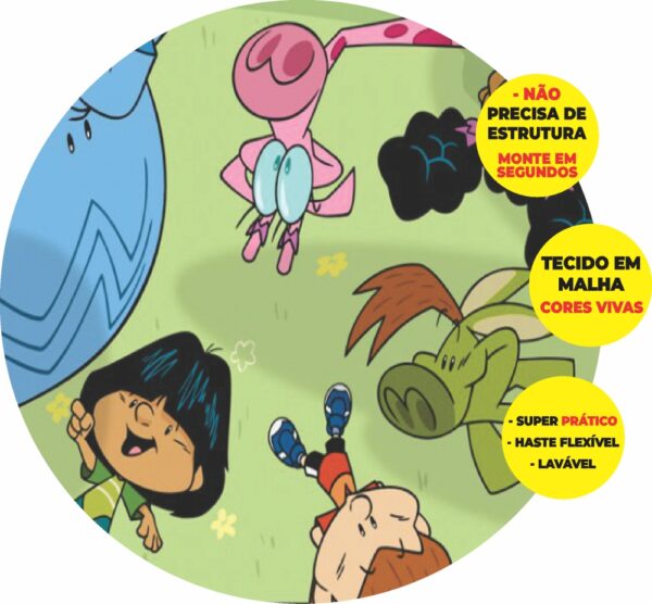 Painel Redondo 3D O Meu Amigaozão Abre Fácil Tecido