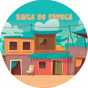 Painel Redondo 3D Baile de Favela Tecido Sublimado