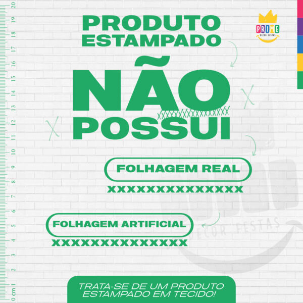 Painel de Festa Retangular 3D Folhagem Casadinho 1,50m x 2,20 - Image 5