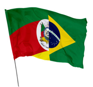 Bandeira Rio Grande do Sul Brasil Em Tecido Oxford