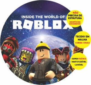 Painel Redondo 3D Roblox Abre Fácil Tecido
