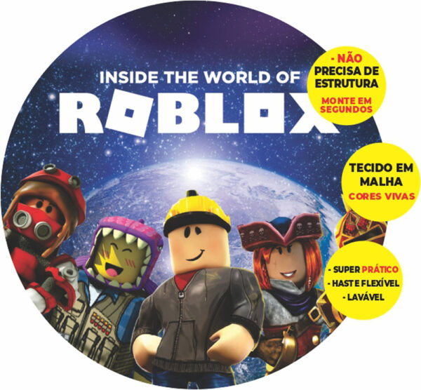 Painel Redondo 3D Roblox Abre Fácil Tecido