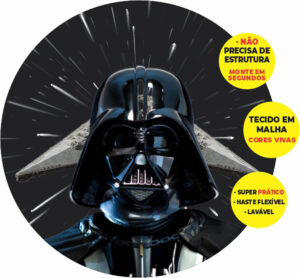 Painel Redondo 3D Star Wars Abre Fácil Tecido