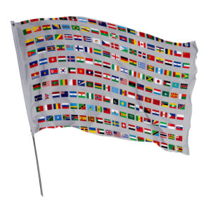 Bandeira Todos os Países Em Tecido Oxford