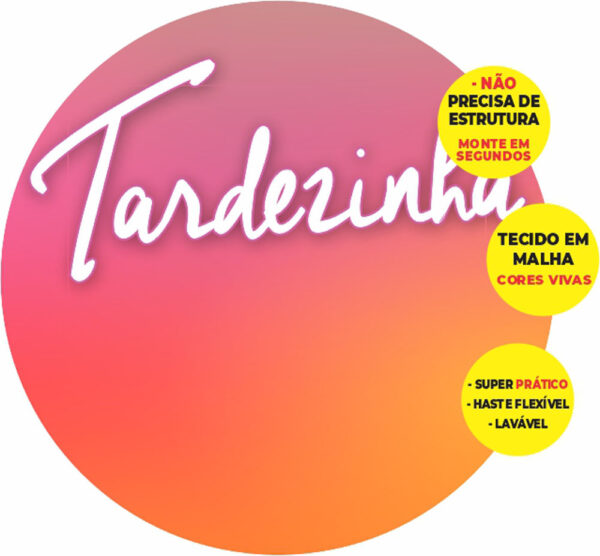 Painel Redondo 3D Tardezinha Abre Fácil Tecido