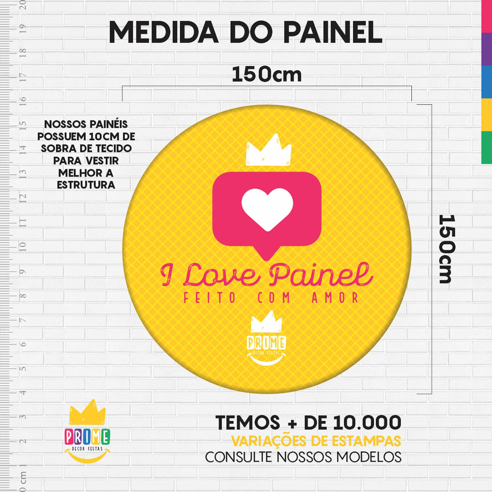 Painel Redondo 3D Dia das Mães Tecido Sublimado - Imagem 5