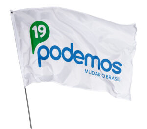 Bandeira Podemos Mudar o Brasil Em Tecido Oxford