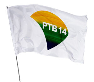 Bandeira PTB Em Tecido Oxford