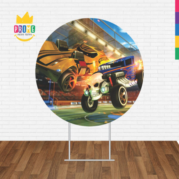 Painel Redondo 3D Hotwheels Tecido Sublimado - Image 2