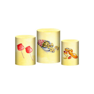 Trio Capa Cilindro Festa Junina 3D Em Tecido Com Elástico