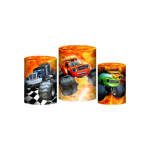 Trio Capa Cilindro Blazer Monster Machine 3D Em Tecido Com Elástico