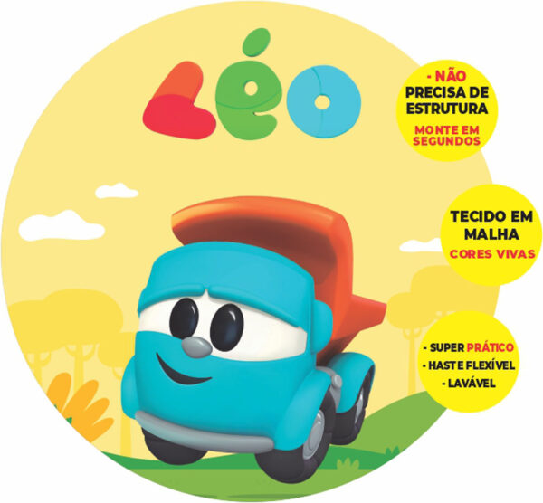 Painel Redondo 3D Leo Caminhão Abre Fácil Tecido