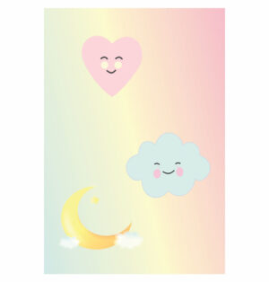 Painel de Festa Retangular 3D Chuva de Amor Casadinho 1,50m x 2,20