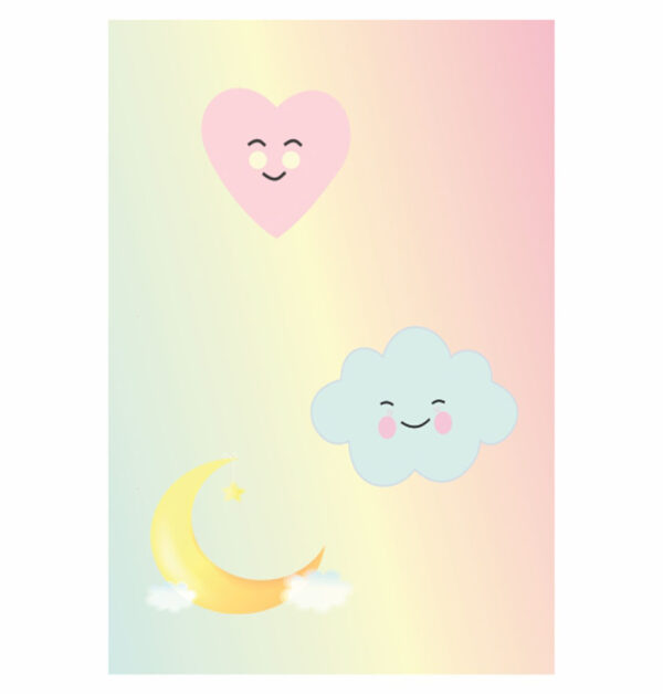 Painel de Festa Retangular 3D Chuva de Amor Casadinho 1,50m x 2,20