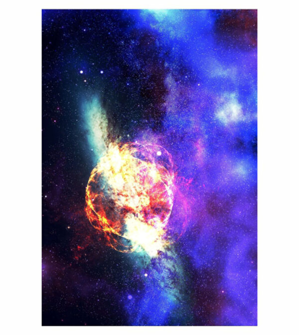 Painel de Festa Retangular 3D Galaxia Casadinho 1,50m x 2,20