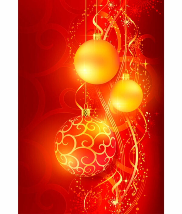 Painel de Festa Retangular 3D Natal Casadinho 1,50m x 2,20