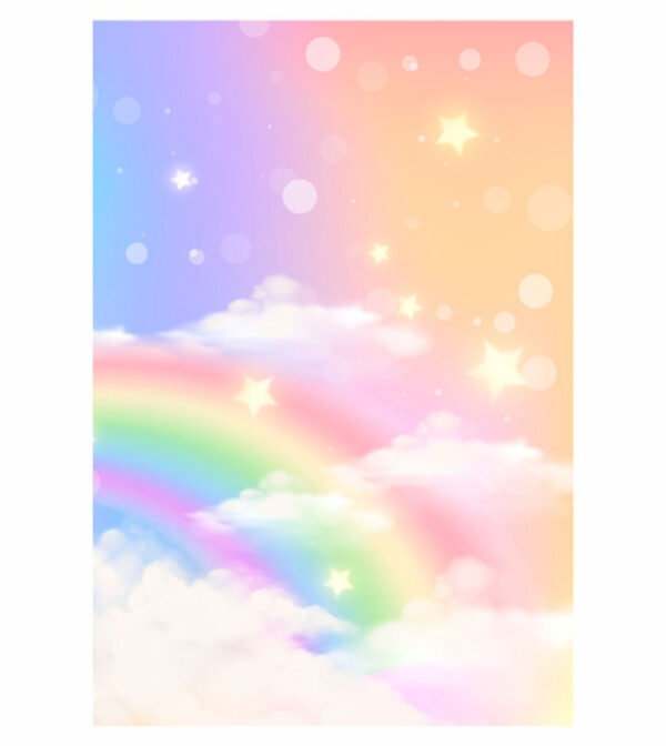 Painel de Festa Retangular 3D Unicornio Casadinho 1,50m x 2,20