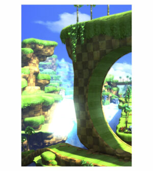 Painel de Festa Retangular 3D  Sonic Casadinho 1,50m x 2,20